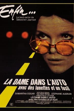 La Dame dans l'auto avec des lunettes et un fusil poszter