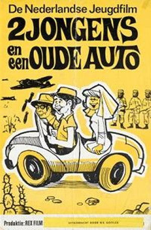 Twee jongens en een oude auto poszter