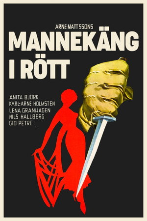 Mannekäng i rött poszter