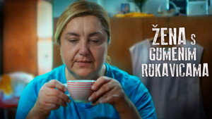 Žena s gumenim rukavicama háttérkép