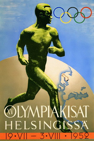 Maailmat kohtaavat: XV Olympiakisat Helsingissä 1952 poszter