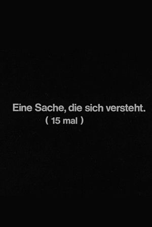 Eine Sache, die sich versteht poszter