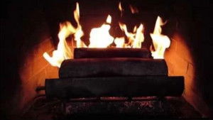 Yule Log with Christmas Music and Loud Family Fighting háttérkép