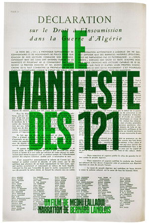 Le Manifeste des 121 poszter