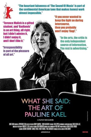 What She Said: The Art of Pauline Kael poszter