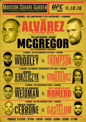 UFC 205: Alvarez vs. McGregor poszter