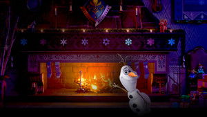 Az Arendelle kastély kandallójánál háttérkép
