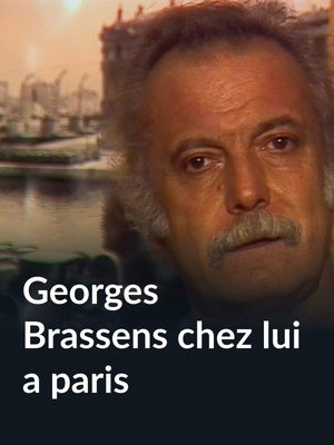 Georges Brassens chez lui à Paris poszter